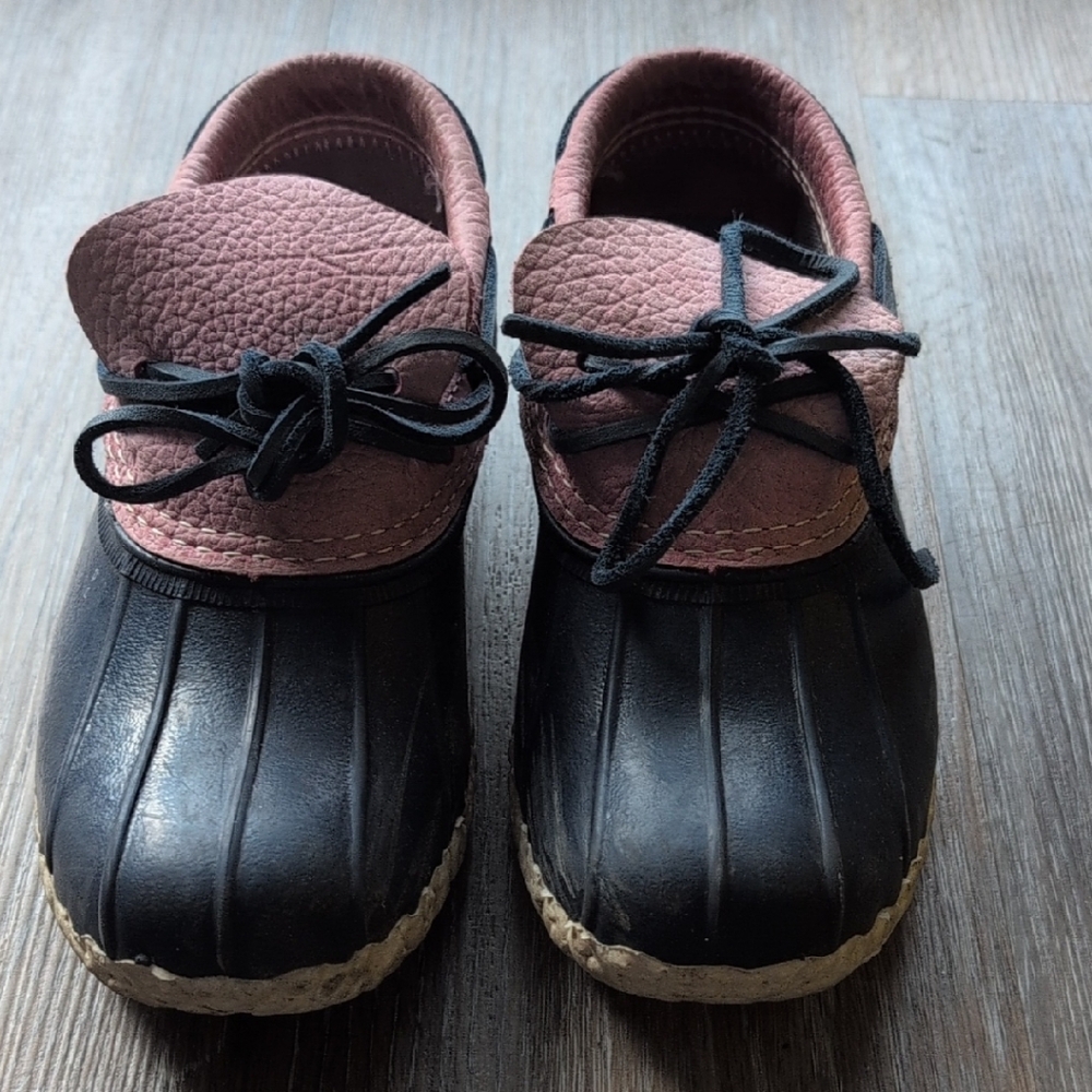 L.L. Bean Black and Pink Winter Boots